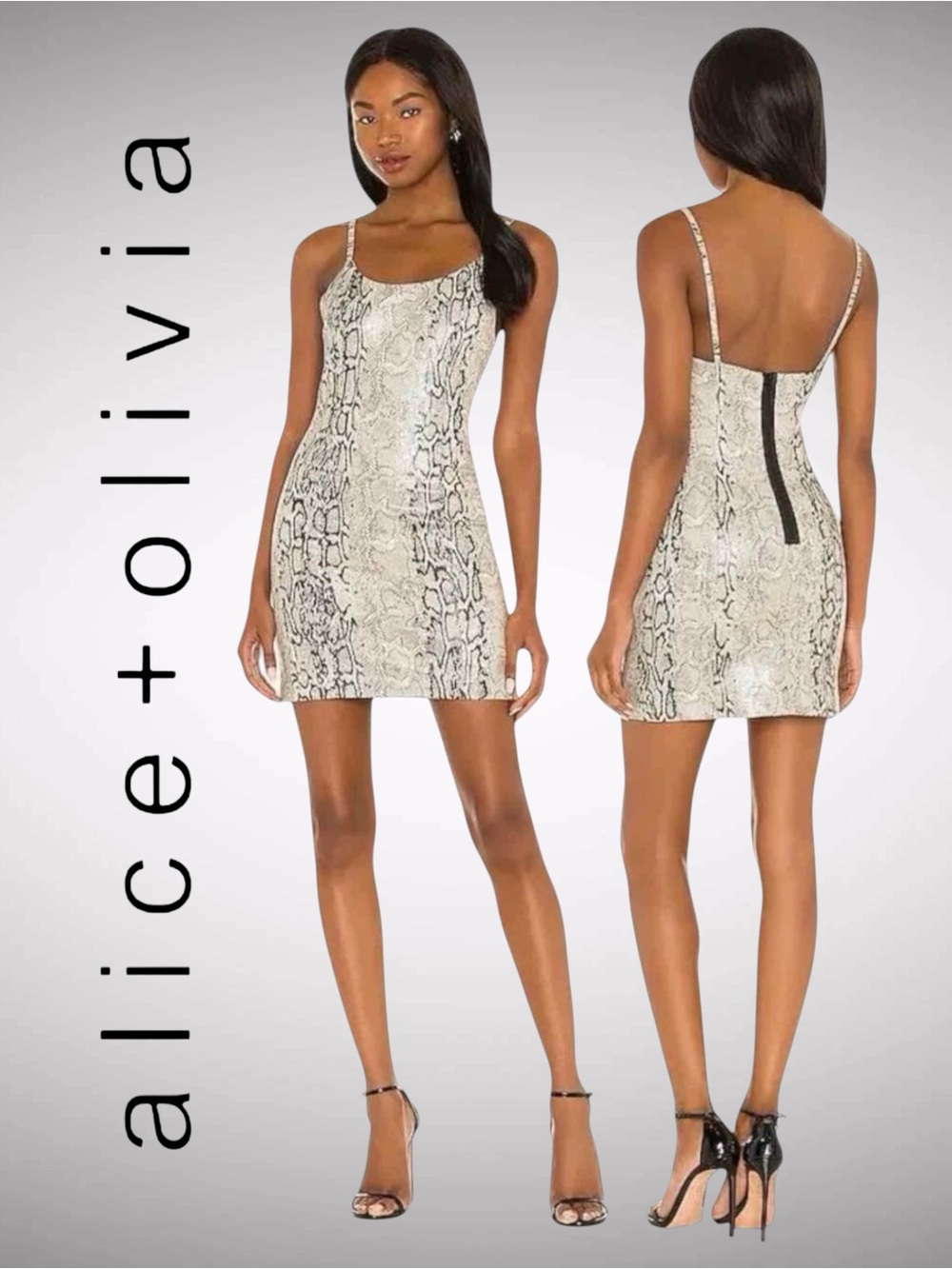 Alice + Olivia • NWT Nelle Faux Leather Mini Dress || Size 6